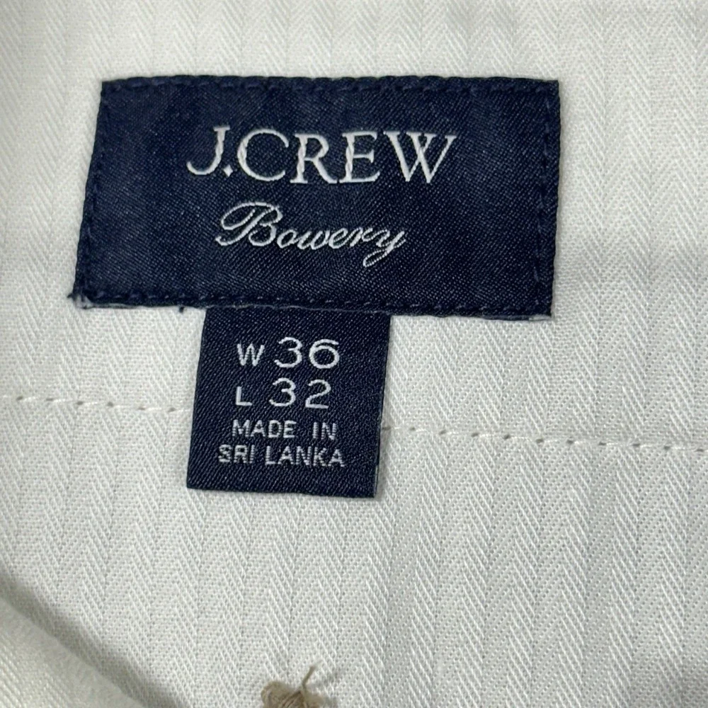 J.Crew Bowery Chino Pants Mens 36x32 Khaki Beige Slim Fit Stretch Cotton